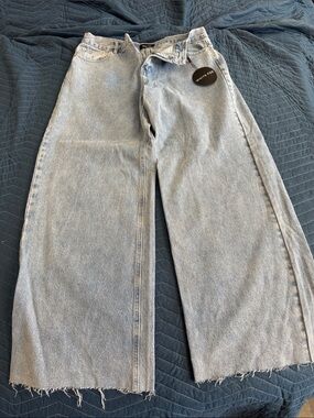 White Fox Call You Mine Jeans Wide Leg Light Wash Jeans -
